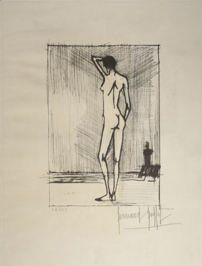 null Bernard BUFFET (1928-1999).

Femme nue au bord de l'eau.

Lithographie signée...