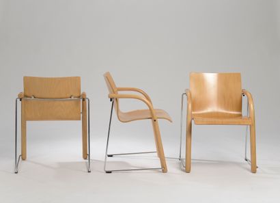 null Wulf SCHNEIDER (born 1943) and Ulrich BÖHME (born 1936) for THONET.

Six stackable...
