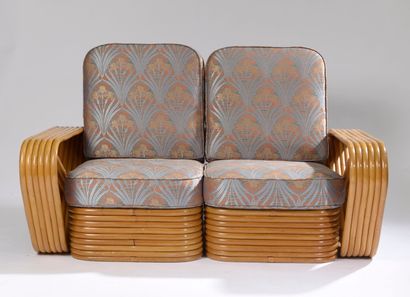 null Paul Théodore FRANKL (1886-1958).

Sofa with flat back and wide trapezoidal...