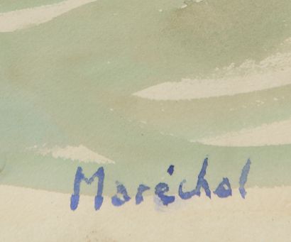 null Claude MARÉCHAL (1925-2009).

Voiliers sur la côte normande.

Aquarelle signée...