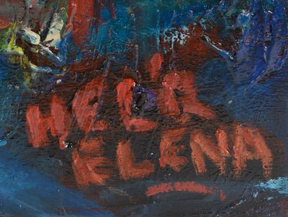 null Éléna HEL'R (née en 1946). 

Jardin, hommage à Monet ou "Les Démons".

Acrylique...