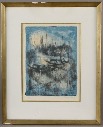 null Dang LEBADANG (1921-2015).

Boats.

Lithograph signed lower right and justified...