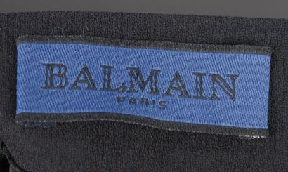 null BALMAIN Boutique.

Jupe noir en polyester, silhouette fourreau à volants plissés...