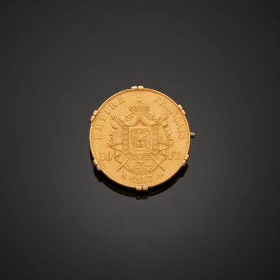 Pièce de 50 Francs en or au profil de Napoléon...