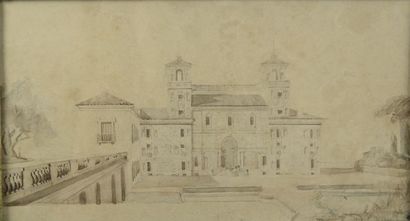 null Victor BALTARD (1805-1874).

View of an Italian villa. 



Hippolyte FLANDRIN...
