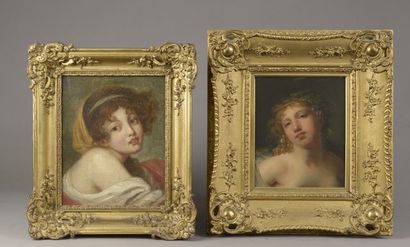 null Follower of GREUZE (XIXth century). 

Child with bare shoulder. 

Oil on canvas...