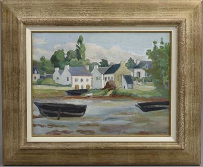 null Béatrice APPIA DABIT (1899-1999). 

Port Breton.

Huile sur toile signée en...