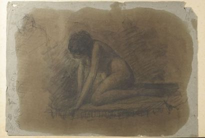null François VERNAY (1821-1896).

Esquisse d'une femme nue.

Fusain (déchirures).

Haut....