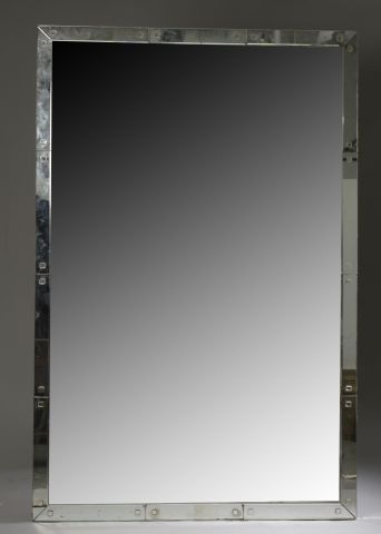 Large rectangular mirror, the frame applied...