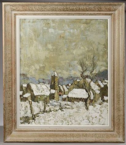 null Jean CHABOUDE (1927-1987).

Villlage sous la neige.

Huile sur toile signée...