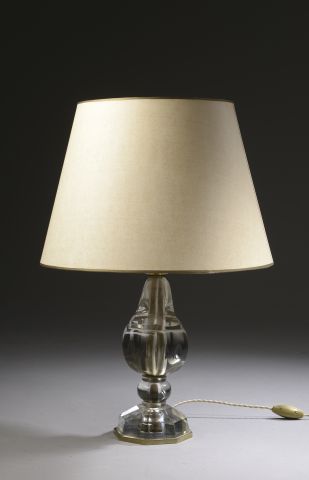 Table lamp with four elements in cut crystal...