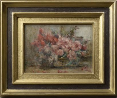 null School of the XXth century.

Bouquet of pink flowers.

Oil on canvas.

Height...