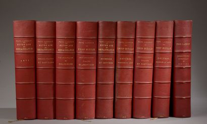 null LACROIX (Paul)

Ensemble de 9 volumes in-4 illustrés de gravures sur bois et...