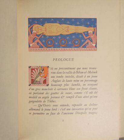 null GAUTIER (Théophile). Le Roman de la momie. Paris, Mornay, 1929.

In-8 broché...