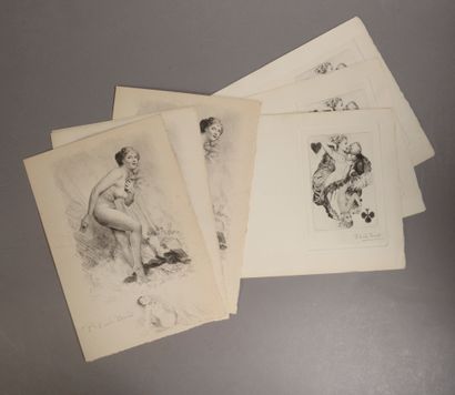 null Paul-Émile BÉCAT (1885-1960)

3 gravures identiques représentant un couple s'embrassant...