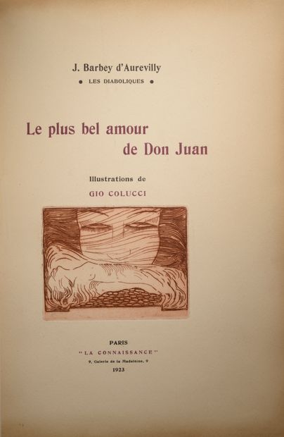 null BARBEY D’AUREVILLY (Jules), Le plus bel amour de Don Juan. Paris, La Connaissance,...
