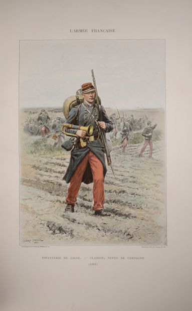 null DETAILLE (Édouard) RICHARD (Jules). Types et uniformes. L'Armée Française. Paris,...