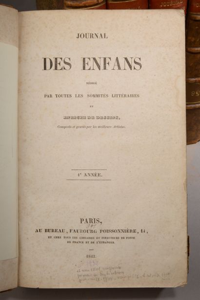 null [REVUE] Journal des enfants. Paris, Au bureau, Faubourg poissonnière, 1842 [1832]...