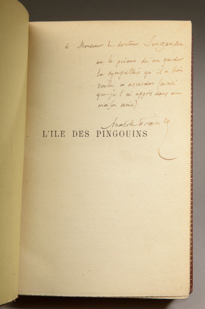 null FRANCE (Anatole). L'Ile des pingouins. Paris, Calmann-Lévy, s.d [1908]. 

In-12,...