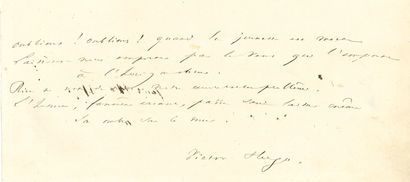 Victor HUGO (1802-1885). Manuscrit autographe...