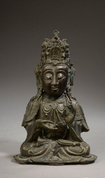 CHINE - Dynastie MING (1368 - 1644).

Statuette...