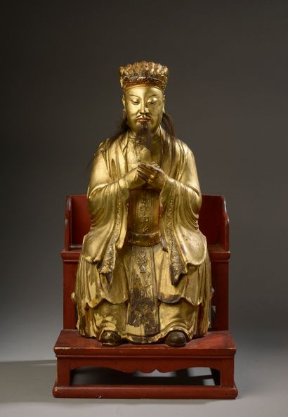 CHINE - XIXe siècle.

Statuette de dignitaire...