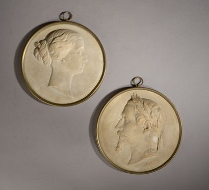 null Jules Constant PEYRE (1811 - ? )

Deux tondo en céramo-mabre figurant en bas-relief...