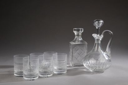 BACCARAT - Set including ; 

- Suite of six...