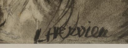 null Louise HERVIEU (1878-1954).

Nature morte au faisan.

Fusain signé en bas au...