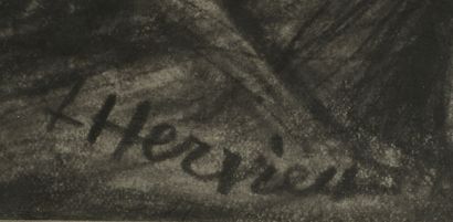 null Louise HERVIEU (1878-1954).

La pendule sous globe.

Fusain signé en bas à gauche.

Haut....