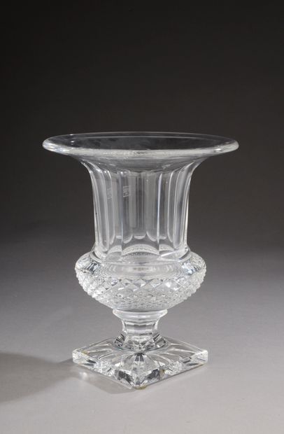 SAINT-LOUIS.

Cut crystal Medici vase, marked...