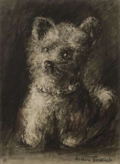 Louise HERVIEU (1878-1954).

The small dog...