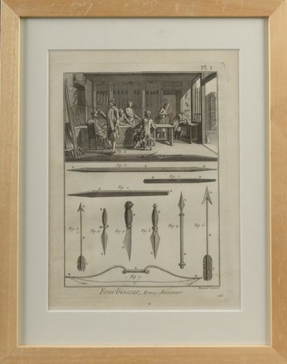 null Suite of five black engravings directed by BENARD from a book (late 18th or...