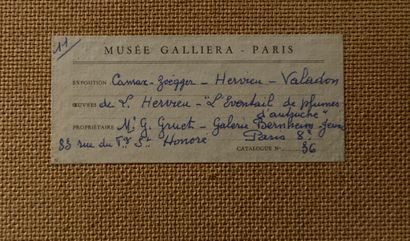 null Louise HERVIEU (1878-1954).

"L'Eventail de plumes d'autruche"

Fusain signé...