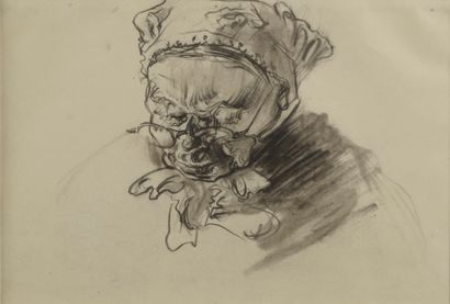 null Louise HERVIEU (1878-1954).

The old woman with the cap and the old woman with...