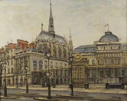 null Pierre FARGE (1878-1947).

The old Palace of Justice of Paris and the Sainte...