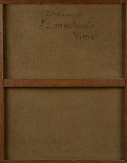 null CRUXAMOS (X century).

"Toreador el Muchuelo, Nîmes".

Oil on canvas signed...