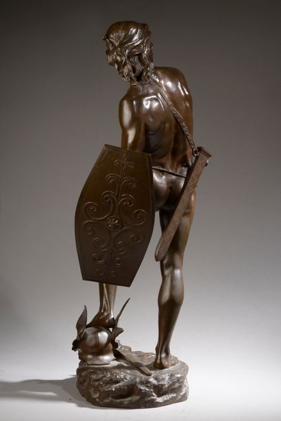 null Léon Alexandre DELHOMME (Tournon, 1841 - 1895, Paris).
Le guerrier gaulois.
Bronze...