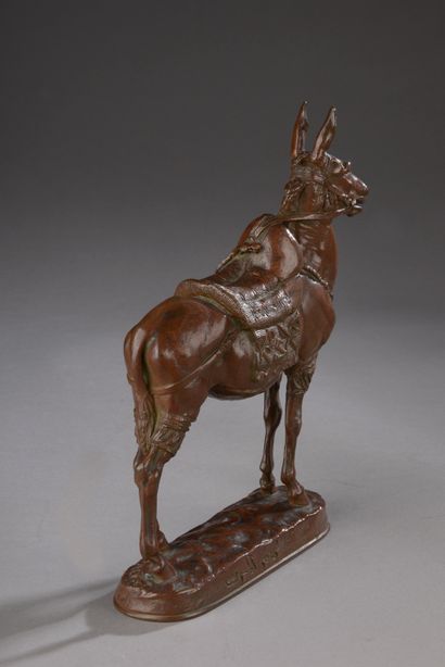 null Emmanuel FREMIET (Paris, 1824 - 1910).
Âne du Caire.
Bronze à patine brune nuancée...