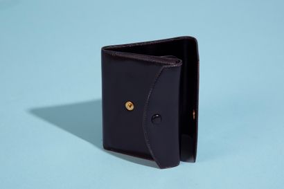 null HERMÈS. 
Black box purse, the clasp with pressure under flap, the interior with...