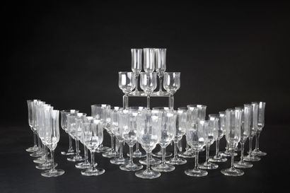 BACCARAT.
Part of service of crystal glasses...