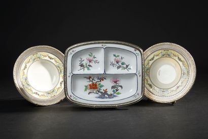 Pair of plates and condiment display, in...
