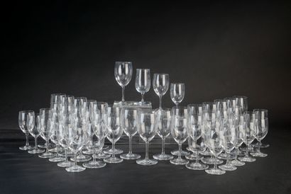 BACCARAT. 
Service of glasses including 52...
