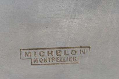 null MICHELON (Montpellier - XXe siècle). 
Service tête-à-tête quatre pièces, ovale...
