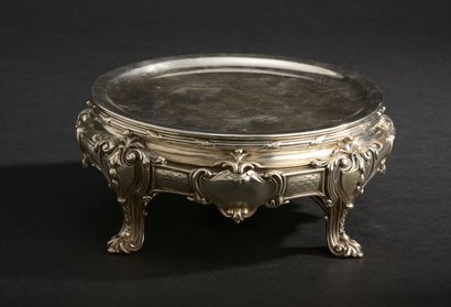 CHRISTOFLE.
Stove in silvered bronze, the...