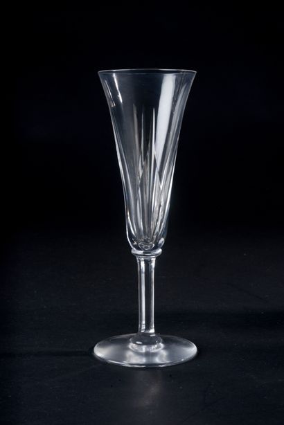 null SAINT-LOUIS .
Twelve Champagne glasses in cut crystal, model "Cerdagne".
Height....
