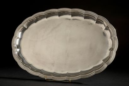 TÉTARD Frères (1901).
Grand plat ovale en...