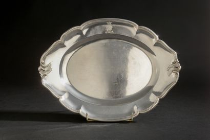 CARDEILHAC.
Hollow oval dish in silver 950...