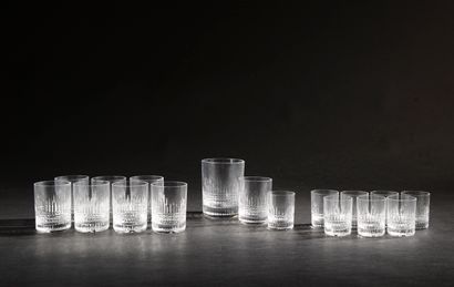 BACCARAT.
Eight whisky glasses and eight...
