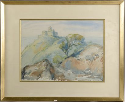 null Paul PAQUEREAU (1871 - 1950).
Meeting of two views of Collioure: 
- watercolor...